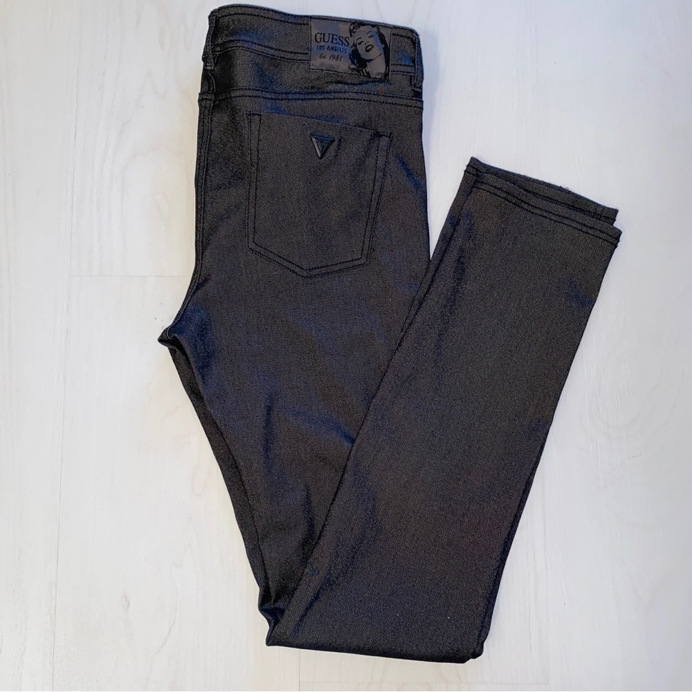 Guess x Marilyn Logo Dark Wash Skinny Womens y2k 30